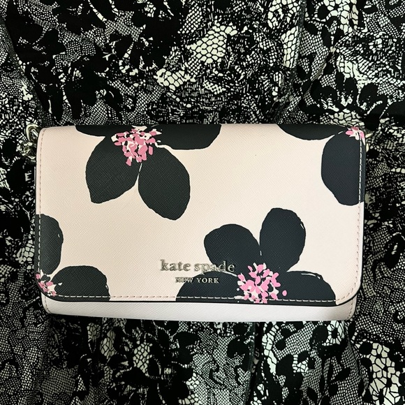 new kate spade floral pink crossbody bag